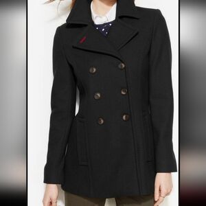 Tommy Hilfiger Women's Black Pea Coat